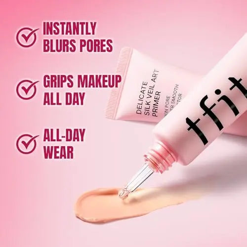 TFIT Delicate Silk Veil Art Primer – Poreless Matte Makeup Primer for Oily Skin, Lightweight & Hydrating, Long-Lasting Blur Effect, 1.01 Fl Oz Avelisse