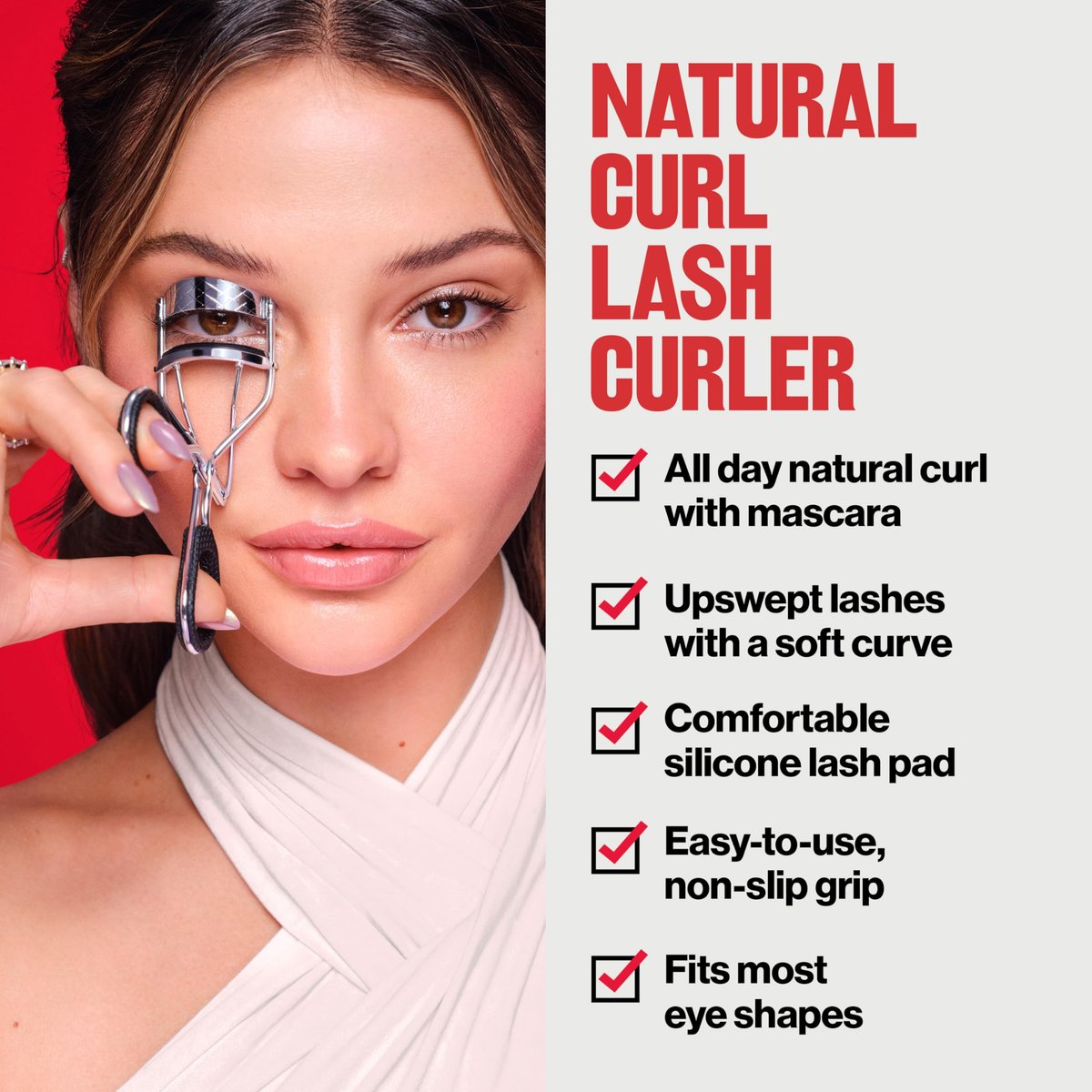 Revlon Natural Curl Lash Curler – Effortless Eyelash Lift with Non-Slip Finger Grips - görsel 6