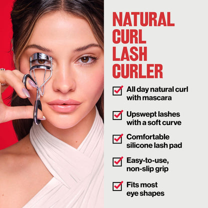 Revlon Natural Curl Lash Curler – Effortless Eyelash Lift with Non-Slip Finger Grips