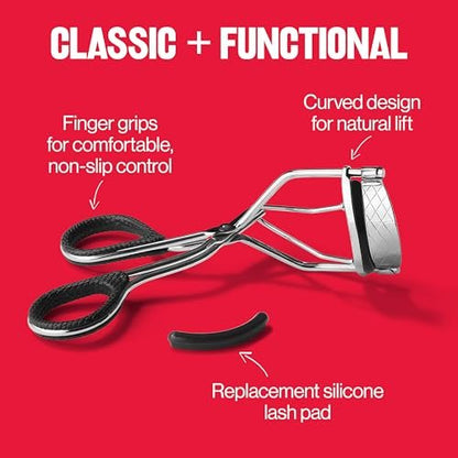 Revlon Natural Curl Lash Curler – Effortless Eyelash Lift with Non-Slip Finger Grips