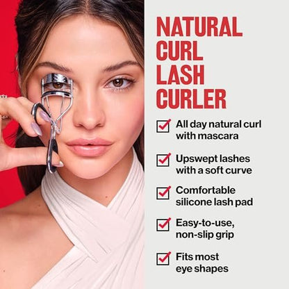 Revlon Natural Curl Lash Curler – Effortless Eyelash Lift with Non-Slip Finger Grips