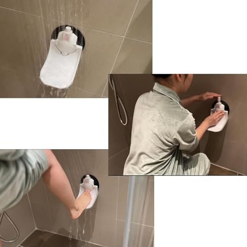Shower Foot Rest for Shaving Legs with Upgraded Industrial Suction Cup – Fits Smooth, Non-Porous, 5.2-Inch Tile Wall – White (Pack of 1) Avelisse