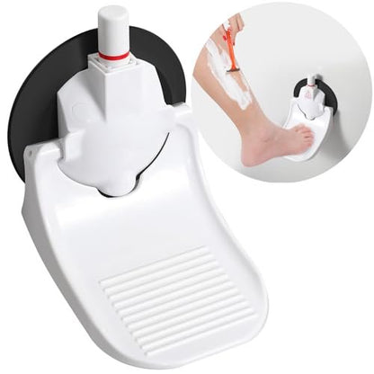 Shower Foot Rest for Shaving Legs with Upgraded Industrial Suction Cup – Fits Smooth, Non-Porous, 5.2-Inch Tile Wall – White (Pack of 1) Avelisse