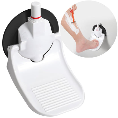 Shower Foot Rest for Shaving Legs with Upgraded Industrial Suction Cup – Fits Smooth, Non-Porous, 5.2-Inch Tile Wall – White (Pack of 1) Avelisse