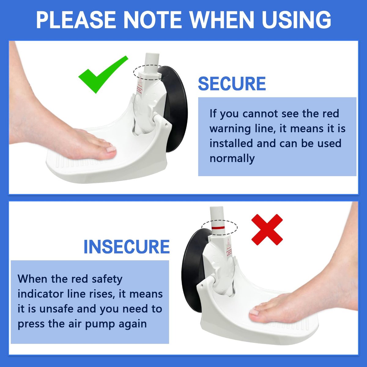 Shower Foot Rest for Shaving Legs with Upgraded Industrial Suction Cup – Fits Smooth, Non-Porous, 5.2-Inch Tile Wall – White (Pack of 1) Avelisse