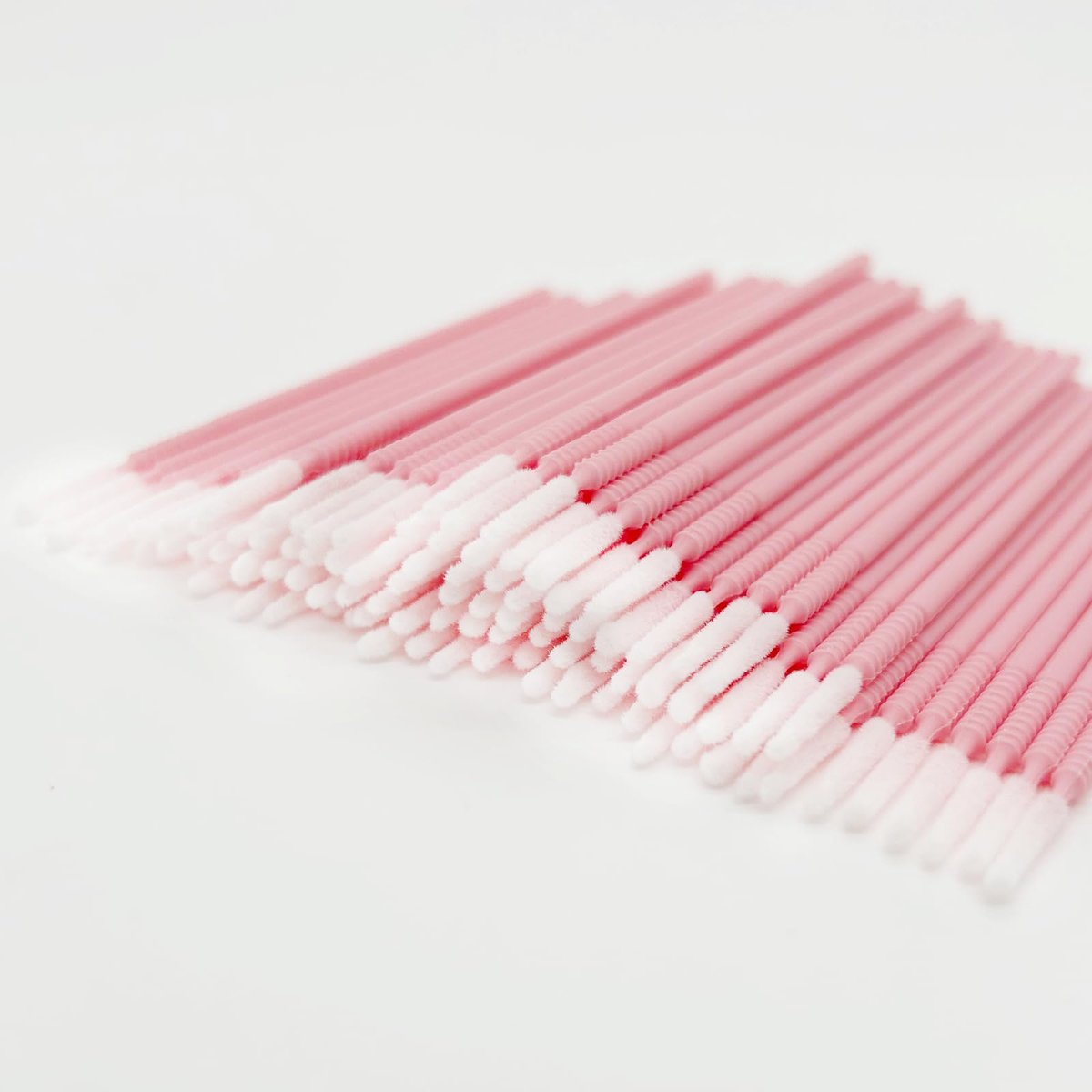 i-Laesh 200-Pack Microswabs for Eyelash Extensions – Precision Long-Tip Applicators for Lash Artists, Dental & Personal Care (Pro Grip, Pink) Avelisse