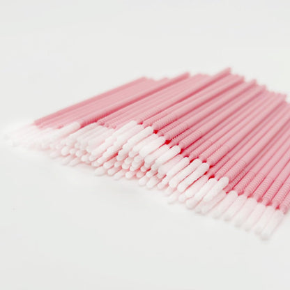 i-Laesh 200-Pack Microswabs for Eyelash Extensions – Precision Long-Tip Applicators for Lash Artists, Dental & Personal Care (Pro Grip, Pink) Avelisse