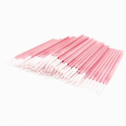 i-Laesh 200-Pack Microswabs for Eyelash Extensions – Precision Long-Tip Applicators for Lash Artists, Dental & Personal Care (Pro Grip, Pink) Avelisse