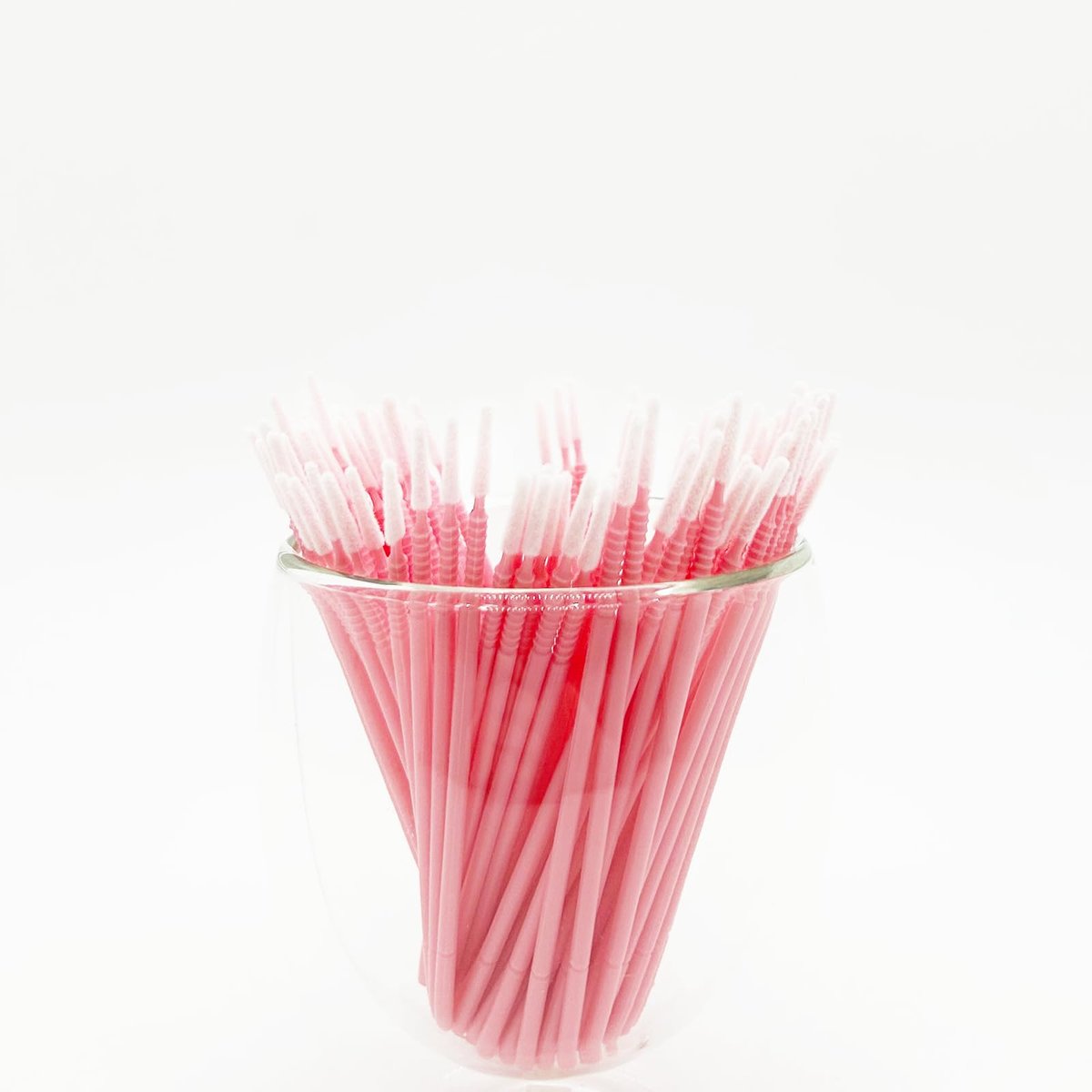 i-Laesh 200-Pack Microswabs for Eyelash Extensions – Precision Long-Tip Applicators for Lash Artists, Dental & Personal Care (Pro Grip, Pink) Avelisse