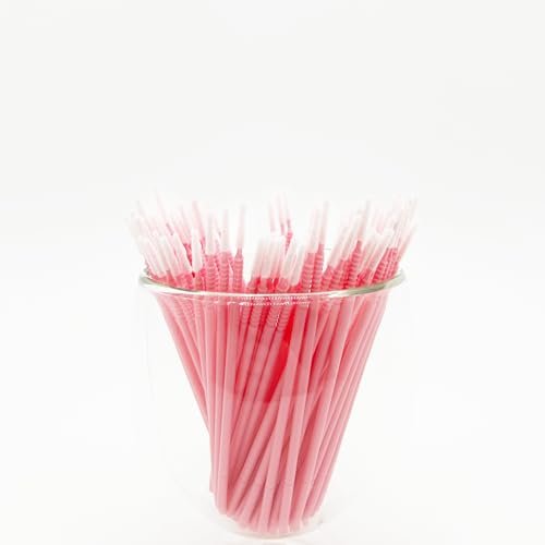 i-Laesh 200-Pack Microswabs for Eyelash Extensions – Precision Long-Tip Applicators for Lash Artists, Dental & Personal Care (Pro Grip, Pink) Avelisse