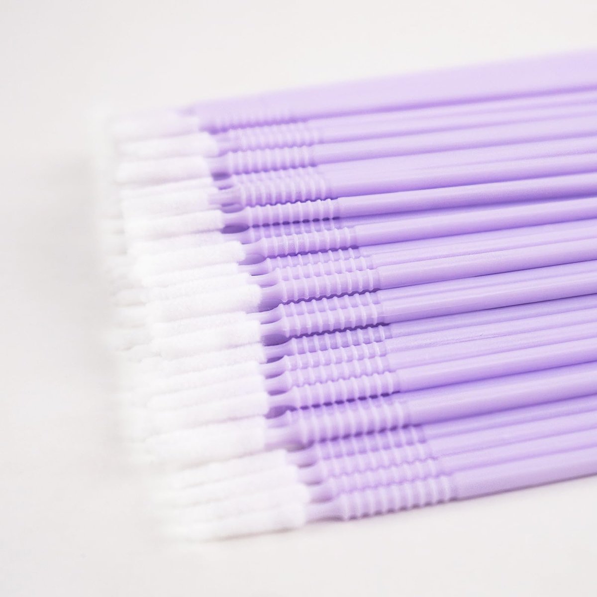 i-Laesh 200-Pack Microswabs for Eyelash Extensions - Long-Tip Microbrush Applicators for Precision Application - Purple (Pro Grip Replacement) Avelisse