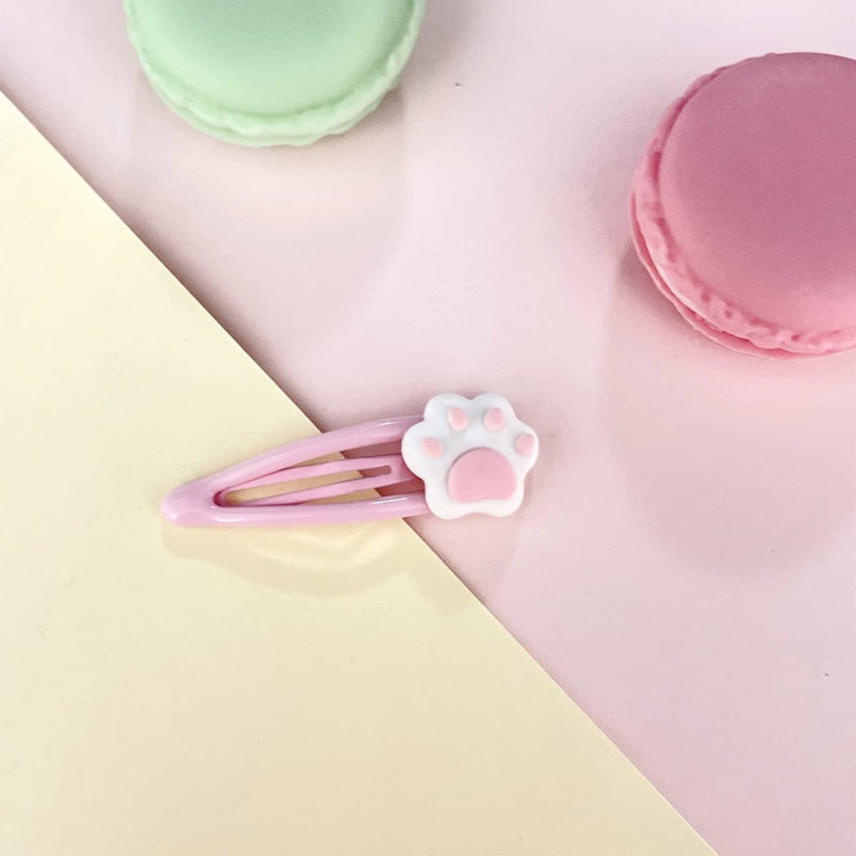 Lovely Snap Cartoon Cat Hairpin - Unique Metal Hair Clip for Teenagers, Girls (Pink) - görsel 7