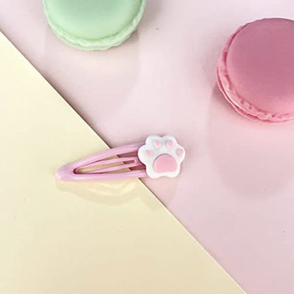 Lovely Snap Cartoon Cat Hairpin - Unique Metal Hair Clip for Teenagers, Girls (Pink)