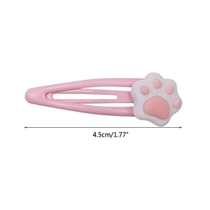 Lovely Snap Cartoon Cat Hairpin - Unique Metal Hair Clip for Teenagers, Girls (Pink)