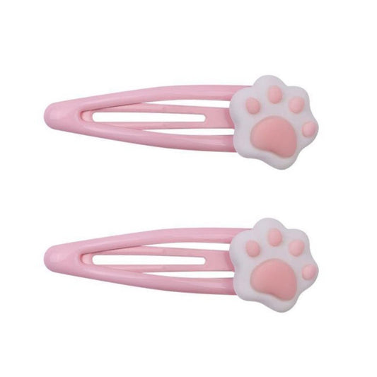 Lovely Snap Cartoon Cat Hairpin - Unique Metal Hair Clip for Teenagers, Girls (Pink)