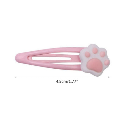 Lovely Snap Cartoon Cat Hairpin - Unique Metal Hair Clip for Teenagers, Girls (Pink)