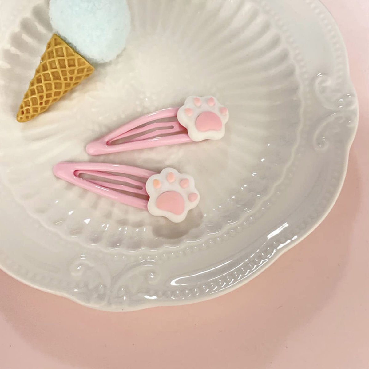 Lovely Snap Cartoon Cat Hairpin - Unique Metal Hair Clip for Teenagers, Girls (Pink) - görsel 11