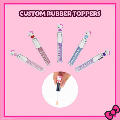 Hello Kitty 5-Piece Plant-Based Moisturizing Lip Gloss Set for Kids – Perfect for Parties, Sleepovers & Birthday Gifts for Girls 3+ by Townley Girl