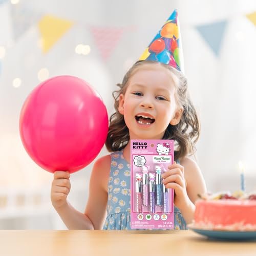 Hello Kitty 5-Piece Plant-Based Moisturizing Lip Gloss Set for Kids – Perfect for Parties, Sleepovers & Birthday Gifts for Girls 3+ by Townley Girl - görsel 13