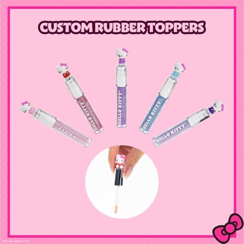 Hello Kitty 5-Piece Plant-Based Moisturizing Lip Gloss Set for Kids – Perfect for Parties, Sleepovers & Birthday Gifts for Girls 3+ by Townley Girl - görsel 7