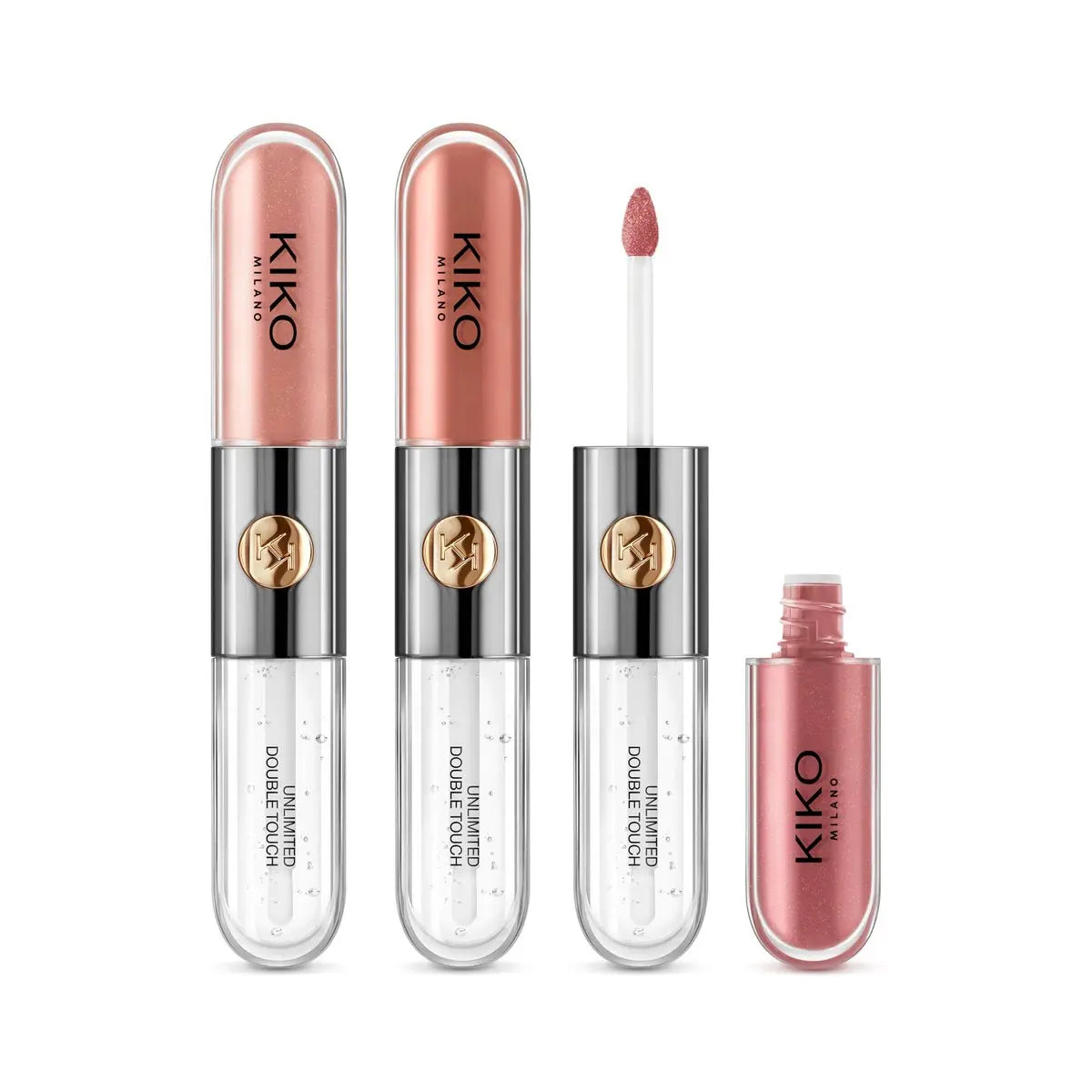 KIKO Milano Unlimited Double Touch Gift Set 01 - 3 Long-Lasting Liquid Lipsticks (Nude Attitude) Avelisse