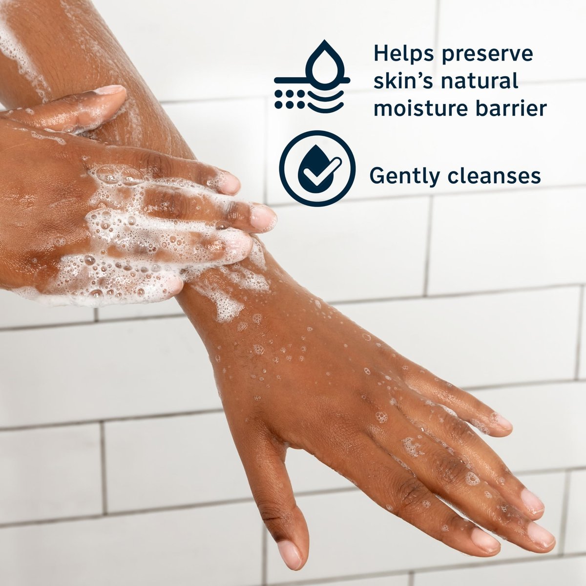 Lubriderm Daily Moisture Body + Face Wash, Hydrating Body Wash and Moisturizing Facial Cleanser with Pro-Ceramide & Shea Butter, Hypoallergenic, 16 fl. oz - görsel 7