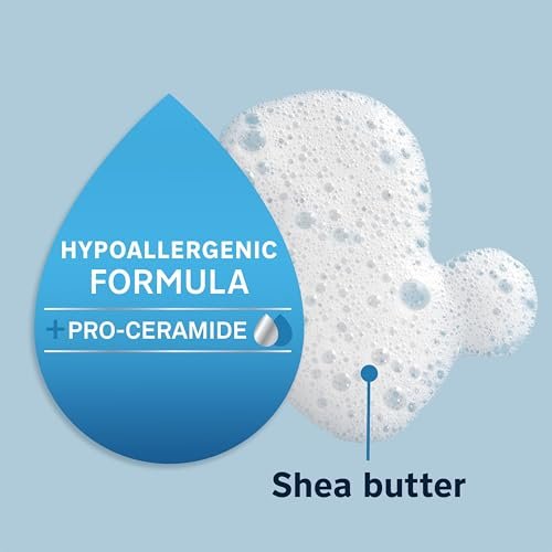Lubriderm Daily Moisture Body + Face Wash, Hydrating Body Wash and Moisturizing Facial Cleanser with Pro-Ceramide & Shea Butter, Hypoallergenic, 16 fl. oz - görsel 6