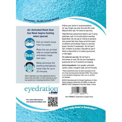 Eyedration Air-Activated Eye Steam Mask – Dry Eye Relief, Disposable Heated Eye Mask, Gentle Soothing Hydration, No Microwave Needed, Lightweight Convenient Compresses (10 Count) Avelisse