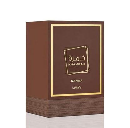 Lattafa Khamrah Qahwa Eau de Parfum - Vanilla, Warm Spicy, Cinnamon, Sweet - Unisex Long-Lasting Fragrance 100 ml