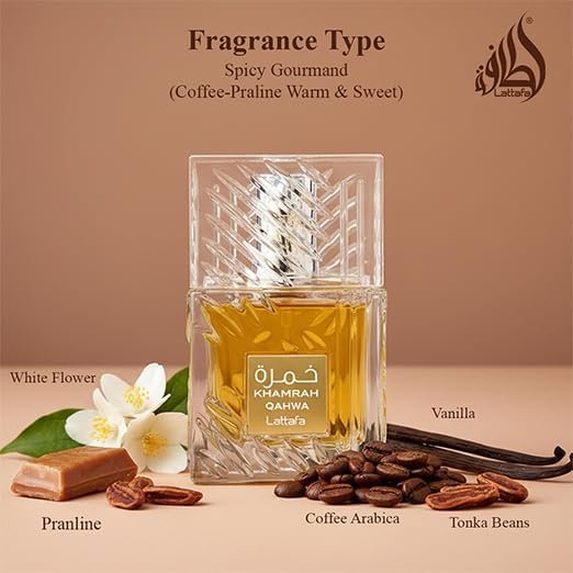 Lattafa Khamrah Qahwa Eau de Parfum - Vanilla, Warm Spicy, Cinnamon, Sweet - Unisex Long-Lasting Fragrance 100 ml - görsel 10