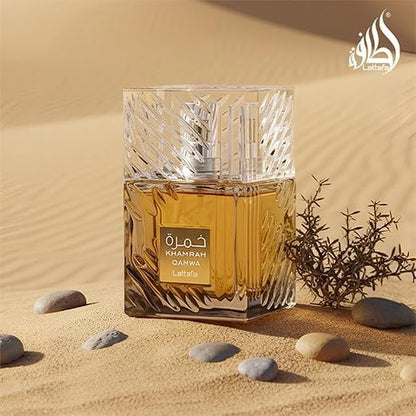 Lattafa Khamrah Qahwa Eau de Parfum - Vanilla, Warm Spicy, Cinnamon, Sweet - Unisex Long-Lasting Fragrance 100 ml
