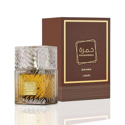 Lattafa Khamrah Qahwa Eau de Parfum - Vanilla, Warm Spicy, Cinnamon, Sweet - Unisex Long-Lasting Fragrance 100 ml