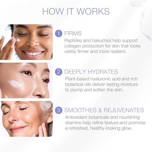 YOUN Beauty Peptide + Bakuchiol Moisturizer – Retinol-Alternative Face Cream for Collagen Support, Hydration & Elasticity, Paraben-Free, 50ml Avelisse