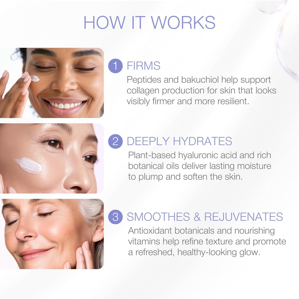 YOUN Beauty Peptide + Bakuchiol Moisturizer – Retinol-Alternative Face Cream for Collagen Support, Hydration & Elasticity, Paraben-Free, 50ml Avelisse