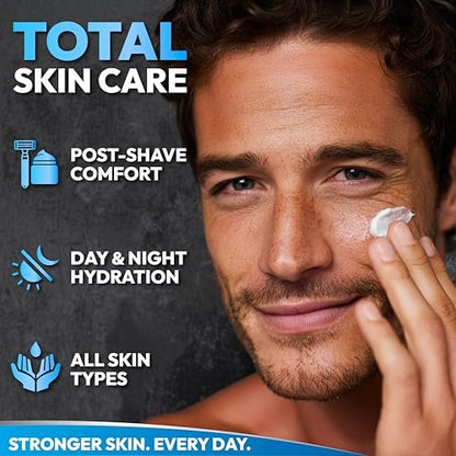 Menvils Men's Face Moisturizer Cream - Anti Aging & Wrinkle Repair - After Shave Lotion with Collagen, Retinol, Peptides, Jojoba Oil - Lightweight Day & Night Cream - 4.2 oz