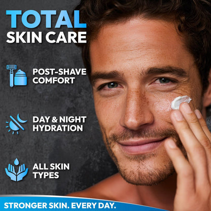 Menvils Men's Face Moisturizer Cream - Anti Aging & Wrinkle Repair - After Shave Lotion with Collagen, Retinol, Peptides, Jojoba Oil - Lightweight Day & Night Cream - 4.2 oz