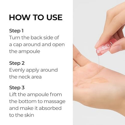 Dr.Melaxin Neck Tightening Ampoule – Firming & Lifting Ampoule for Neck Wrinkles & Sagging Skin, Necksphalt ECM Barrier Anti-Aging Korean Neck Care Treatment, 1.5ml×10ea Avelisse