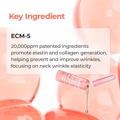 Dr.Melaxin Neck Tightening Ampoule – Firming & Lifting Ampoule for Neck Wrinkles & Sagging Skin, Necksphalt ECM Barrier Anti-Aging Korean Neck Care Treatment, 1.5ml×10ea Avelisse
