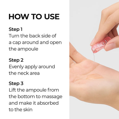 Dr.Melaxin Neck Tightening Ampoule – Firming & Lifting Ampoule for Neck Wrinkles & Sagging Skin, Necksphalt ECM Barrier Anti-Aging Korean Neck Care Treatment, 1.5ml×10ea Avelisse