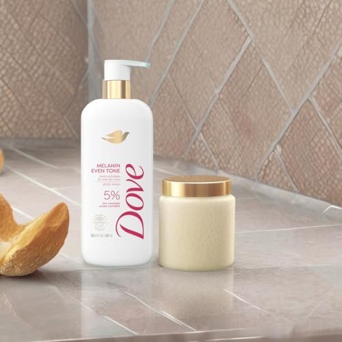 Dove Exfoliating Body Wash Melanin Even Tone - Promotes Even Skin Tone with 5% Pro-Ceramide Serum & BHA, 18.5 oz - görsel 6