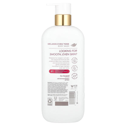 Dove Exfoliating Body Wash Melanin Even Tone - Promotes Even Skin Tone with 5% Pro-Ceramide Serum & BHA, 18.5 oz