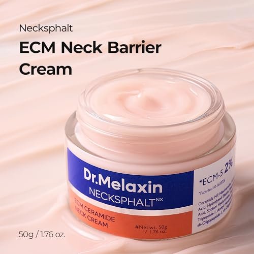 Dr.Melaxin Necksphalt Firming Cream with ECM-5 20,000ppm - Firming & Lifting Neck Cream for Wrinkles & Sagging Skin, Ceramide & Collagen for Elasticity & Radiant Glow, 1.76 fl.oz Avelisse