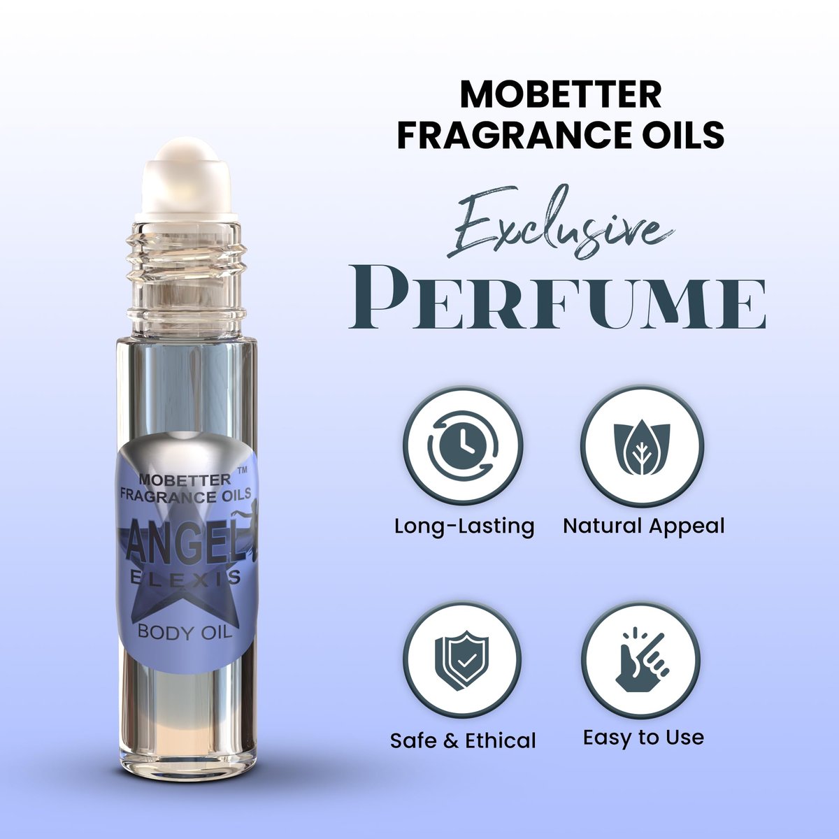 MOBETTER FRAGRANCE OILS Angel Elexis Perfume Women Body Oil – Long-Lasting, Alcohol-Free Scent Oil (0.33 Fl Oz) - görsel 5