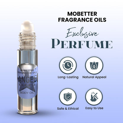 MOBETTER FRAGRANCE OILS Angel Elexis Perfume Women Body Oil – Long-Lasting, Alcohol-Free Scent Oil (0.33 Fl Oz)
