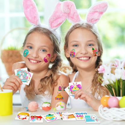 Easter Basket Stuffers for Kids 160PCS Temporary Easter Tattoos for Kids 2 Inch Fake Tattoo Stickers Easter Goodie Bag Fillers Easter Decorations Party Favors Supplies for Boys Girls Avelisse