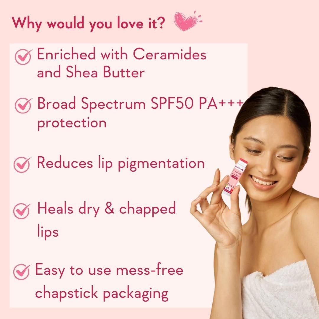 WishCare Tinted Lip Balm with SPF 50 PA+++ – Enriched with Niacinamide, Natural Pink, 5g - görsel 7