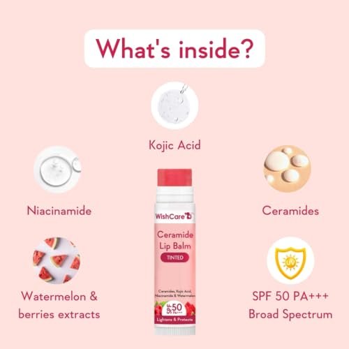 WishCare Tinted Lip Balm with SPF 50 PA+++ – Enriched with Niacinamide, Natural Pink, 5g - görsel 10