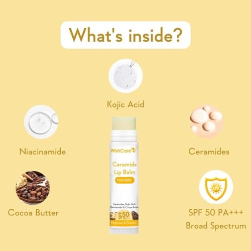 WishCare Lip Balm with SPF 50 PA+++ – Niacinamide Lip Care for Men & Women, 5g - görsel 10