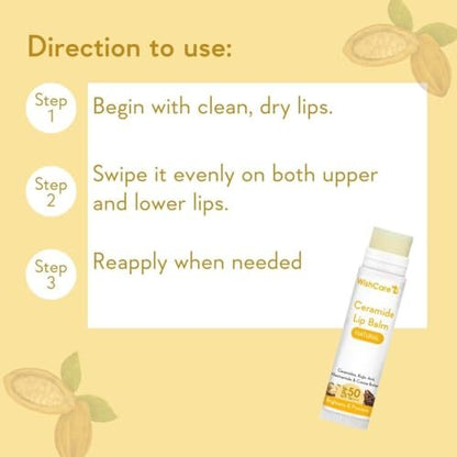 WishCare Lip Balm with SPF 50 PA+++ – Niacinamide Lip Care for Men & Women, 5g