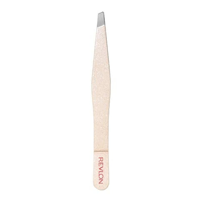 Revlon Designer Series Slant Tweezer – High Precision Stainless Steel Tweezers for Eyebrow & Facial Hair Removal